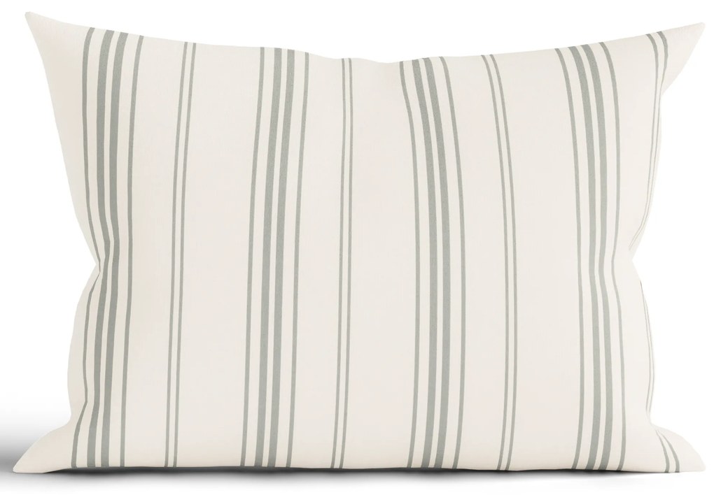 Bavlnená obliečka na vankúš Natural 40 × 60 cm - Prúžky zelené