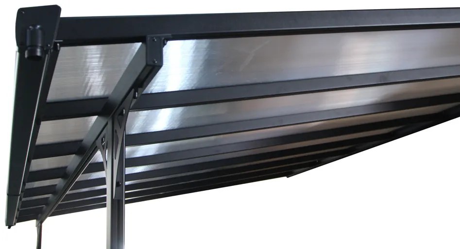 Rojaplast BRUCE J pergola - ŠEDÝ polykarbonát