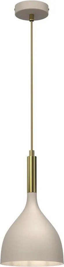 Luster na lanku NOAK 1xE27/15W/230V béžová/zlatá