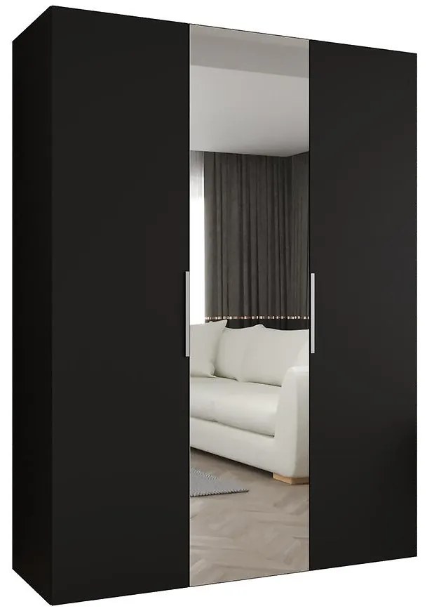 Skriňa Marbella II 150 čierna/strieborný