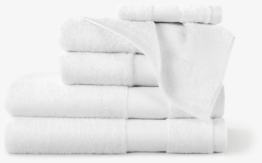 Goldea bambusový uterák/osuška - snehovo biely 70 x 140 cm