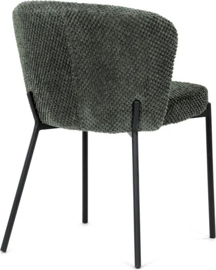 Jedálenská stolička bouclé, zelená CT-W1077 GRN2
