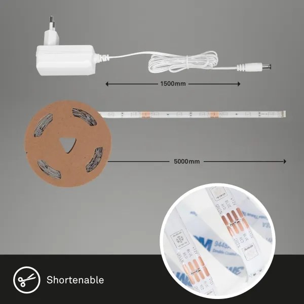 Brilo - LED RGBW Stmievateľný pásik 6,5m LED/18W/230V Wi-Fi Tuya + DO