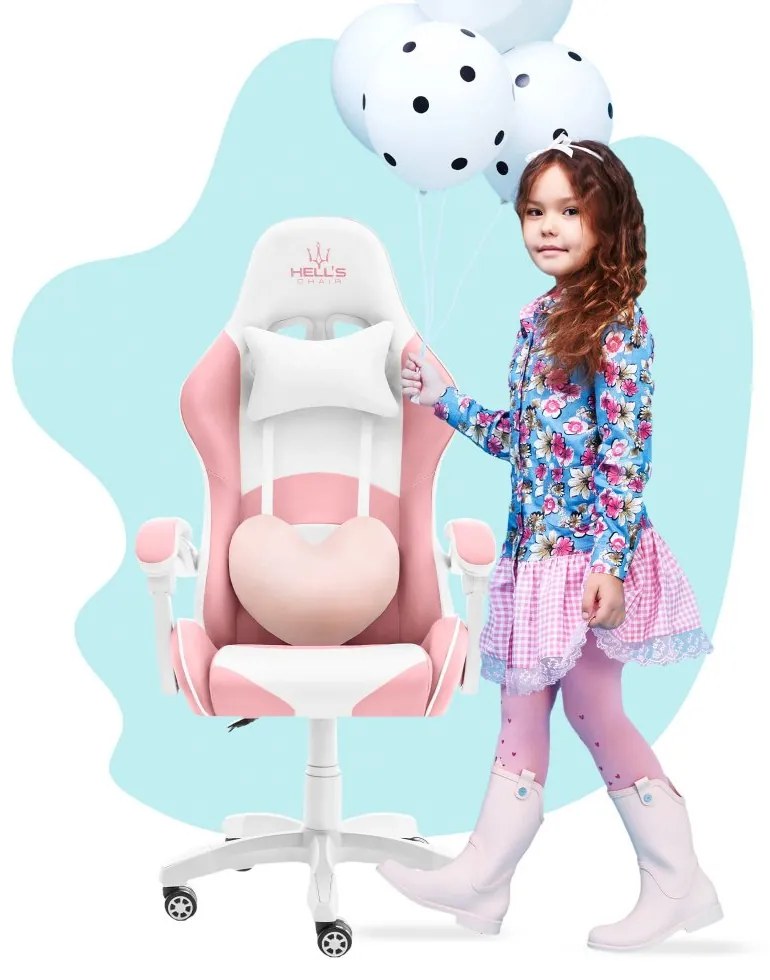 Detská stolička na hranie v ružovej farbe pre dievča KIDS PINK- WHITE