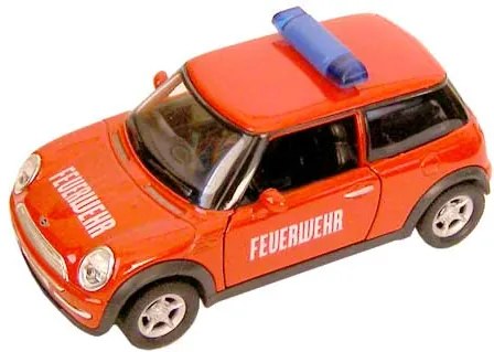 Welly Auto 1:34 Welly Mini Cooper hasičský 5,5cm