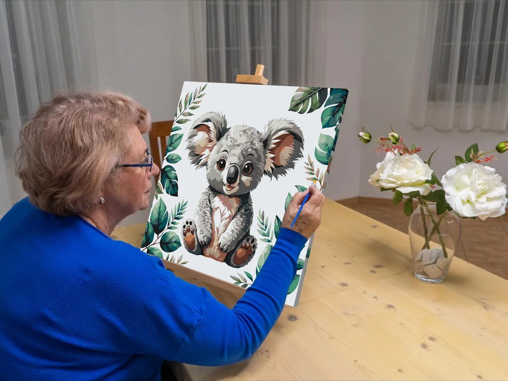 Gario Maľovanie podľa čísel Veselá koala Rozmery: 80 x 80 cm, Rámovanie: S vnútorným rámom