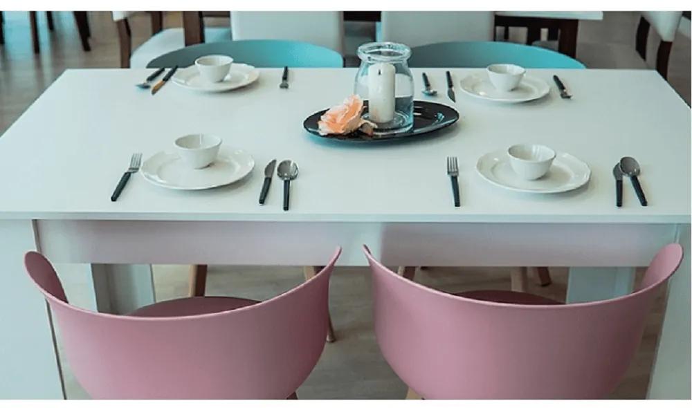 Kondela Jedálenský stôl, biela, 160x90 cm, TOMY NEW