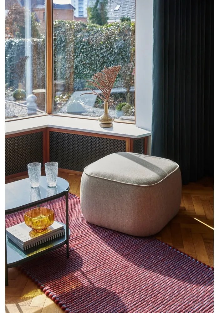 Svetlohnedý taburet Cube – Hübsch