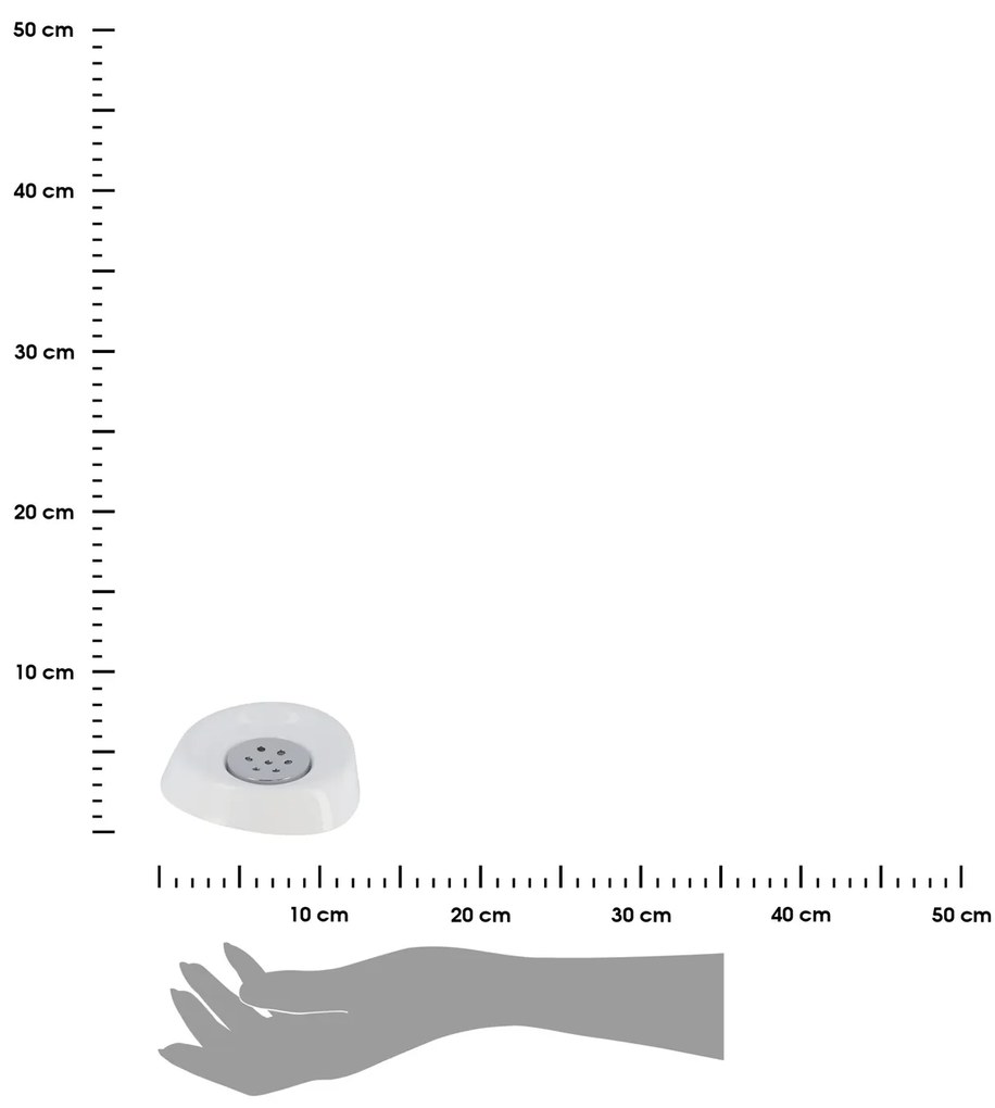 Miska na mydlo Cuesta, biela/s chrómovými prvkami