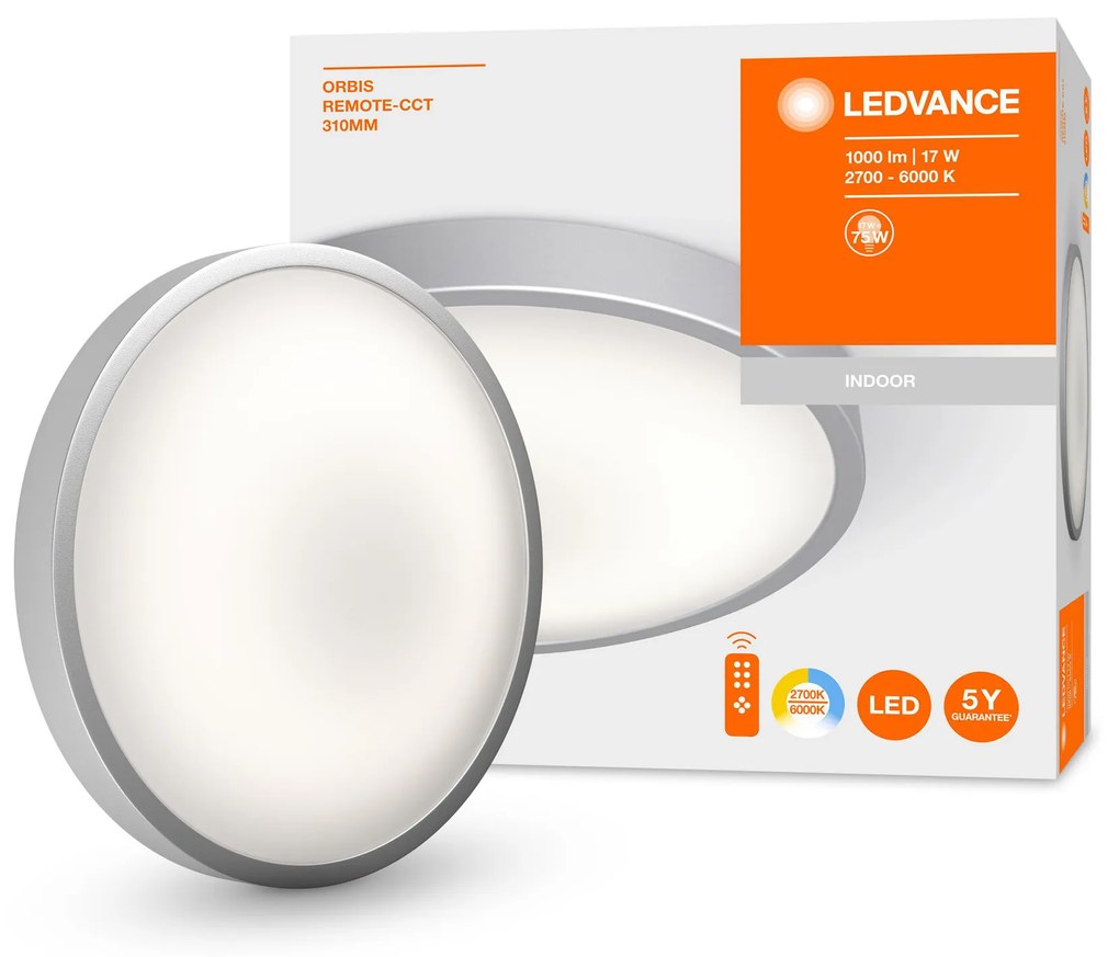 LEDVANCE Nástenné / stropné LED osvetlenie ORBIS, 16,5 W, teplá biela-studená biela, 31cm, okrúhle