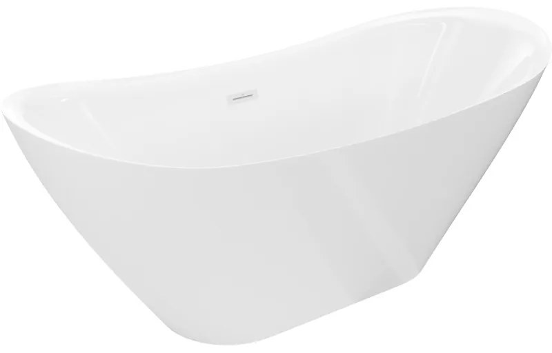 Mexen Lotos, voľne stojaca vaňa 160 x 75 cm, biela, biely prepad, 52051607700-20