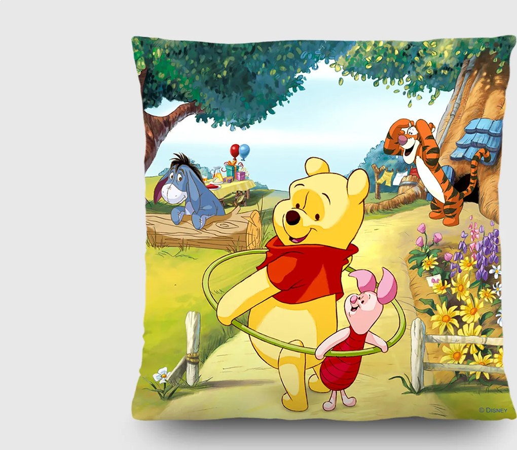 Detský vankúšik DISNEY MACKO PÚ 40x40 cm