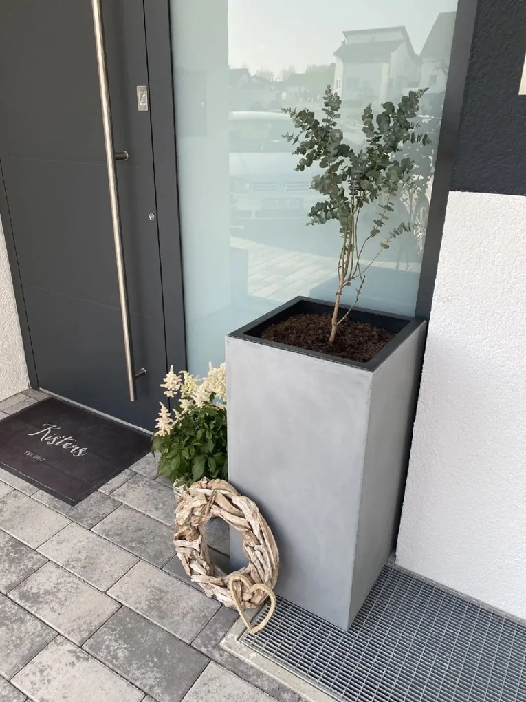 Kvetináč BLOCK, sklolaminát, výška 80 cm, betón design