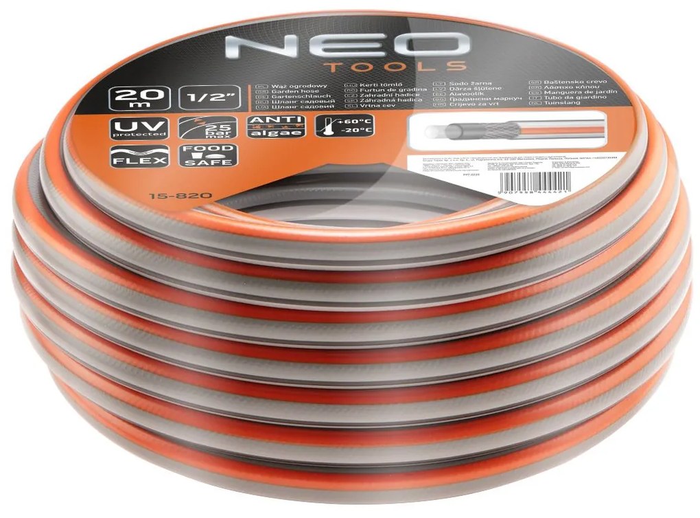 Záhradná hadica 20m 1/2" 4-vrstvová OPTIMA NEO | 15-820