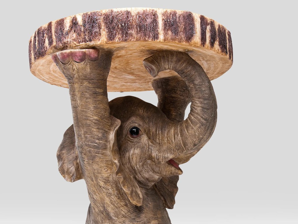 Animal príručný stolík slon sivý Ø35 cm