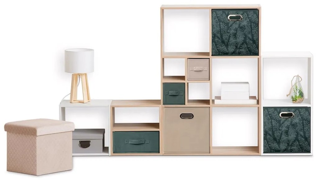 5five Simply Smart Úložný box Naturalis, 31x31x31 cm, tmavozelená