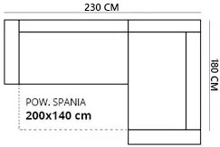 Rohová sedačka Graciana (čierna + biela) (L). Vlastná spoľahlivá doprava až k Vám domov. 1066780