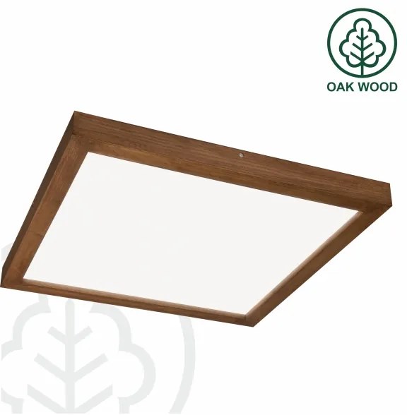 Brilagi-LED Stmievateľné svietidlo WOODY FRAME LED/50W/230V dub 60x60 cm IP44 + DO