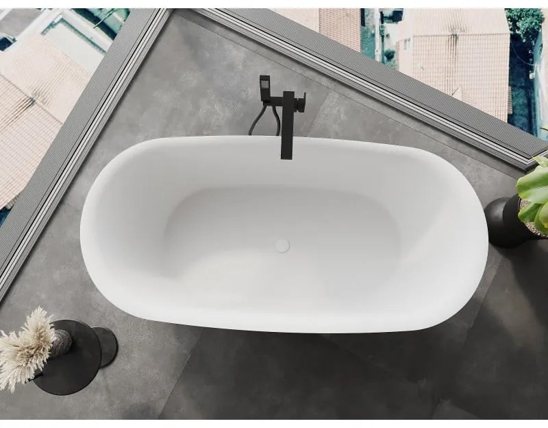 Mexen Siena, voľne stojaca vaňa z konglomerátu 170 x 80 cm, biela matná, 57291708000