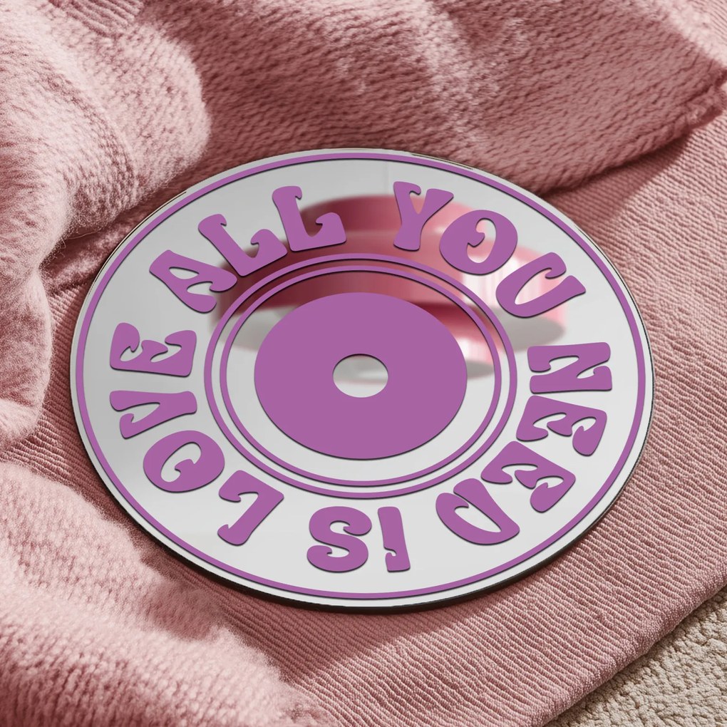 Nálepka na zrkadlo S42 – CD- All you need is love