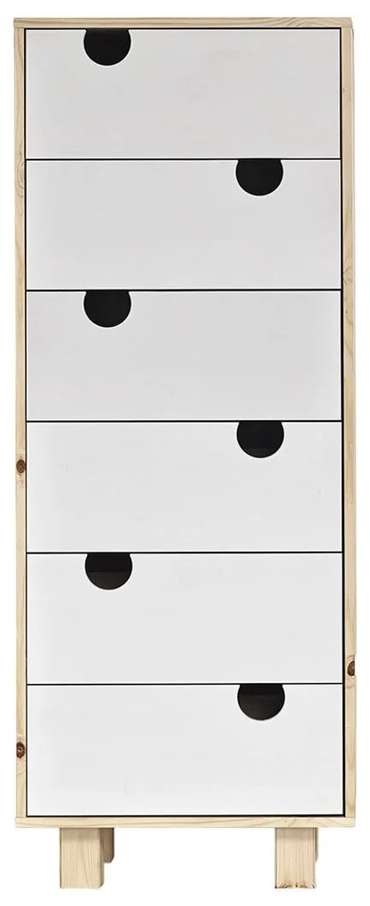 Komoda z borovicového dreva House 6 Clear lacquered/ 130 × 40 × 50 cm KARUP DESIGN