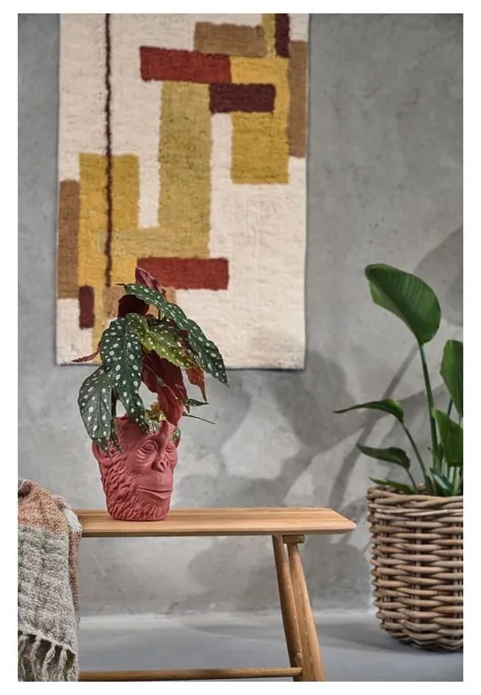 Červený kvetináč Villa Collection Calbe, výška 22,5 cm