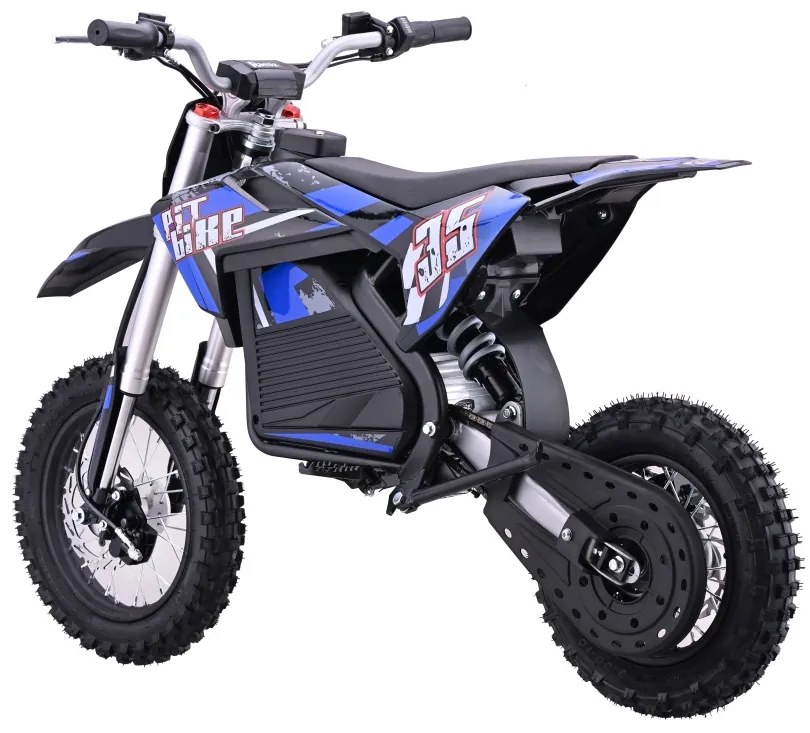 Elektrický detský PIT BIKE s batériovým motorom - modrý