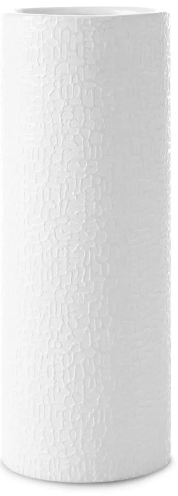 KERAMICKÁ VÁZA RISO (FI) 11X30 CM BIELA