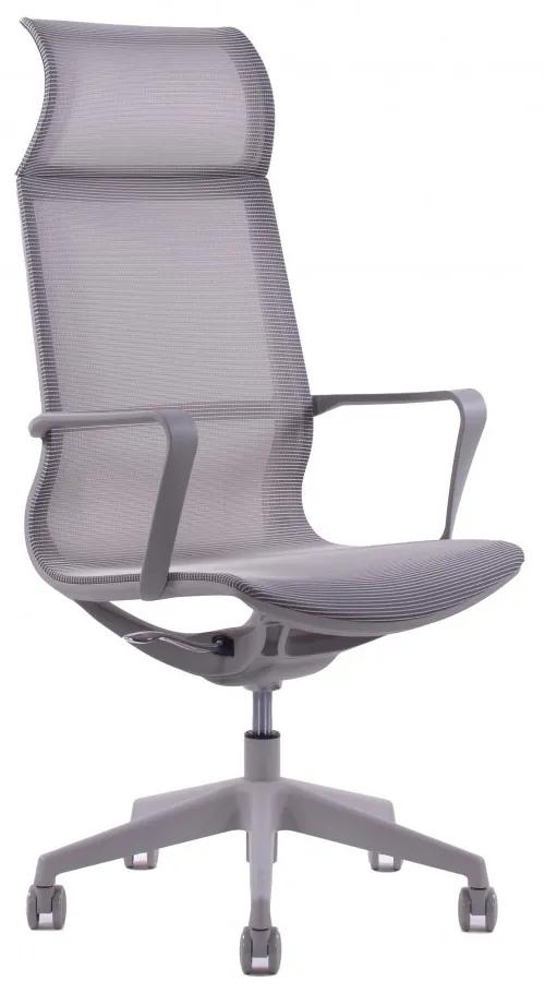 Kancelárska stolička Sego SKY — sieť, šedá