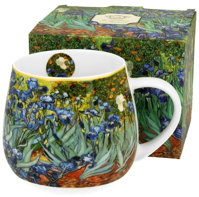 Porcelánový hrnek BARYLKA Van Gogh IRISES 430 ml modrý