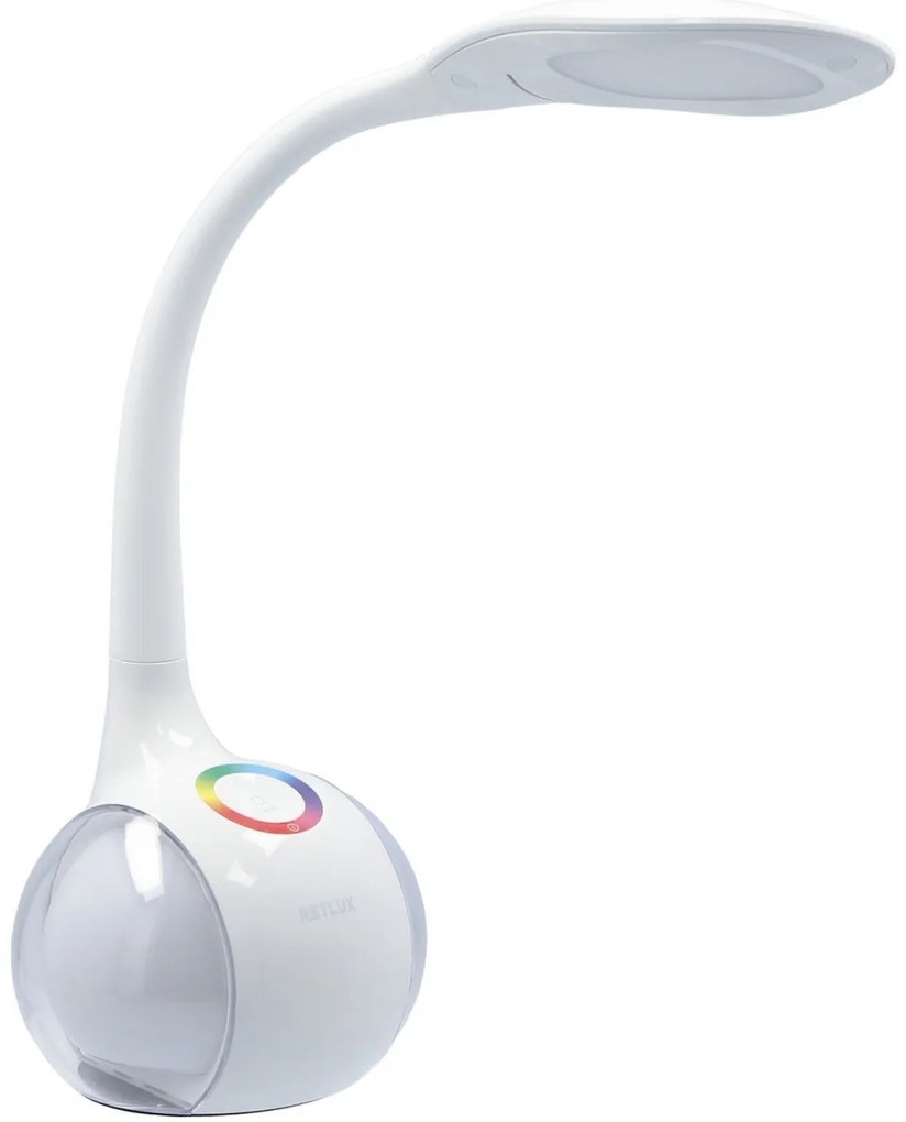 Retlux RTL 202 Stolná LED lampa s ambientným podsvietením biela, 5 W