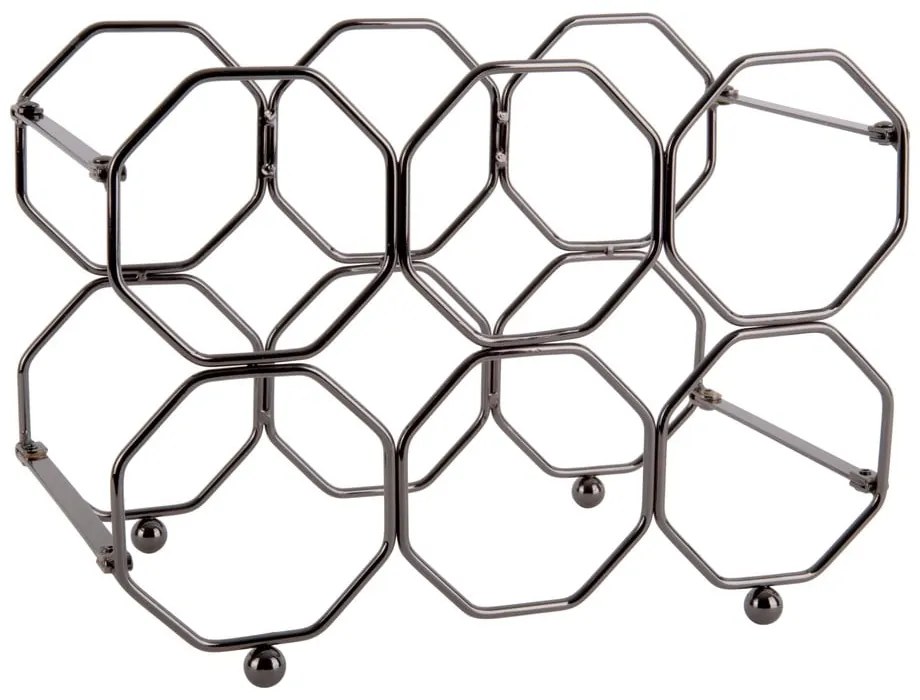 Sivý kovový skladací držiak na víno PT LIVING Honeycomb