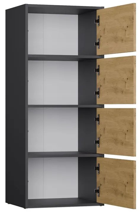 Skrinka Afoctera 1 (antracit + dub artisan). Akcia -20%. Vlastná spoľahlivá doprava až k Vám domov. 1132878