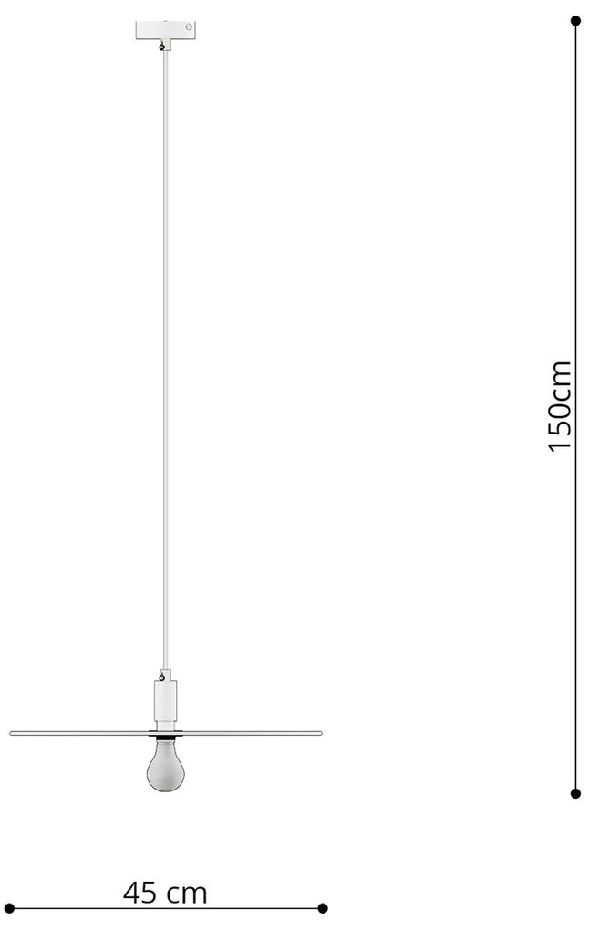 Závesné svietidlo Sirkel, 1x čierne drôtené tienidlo, (fi 45 cm)