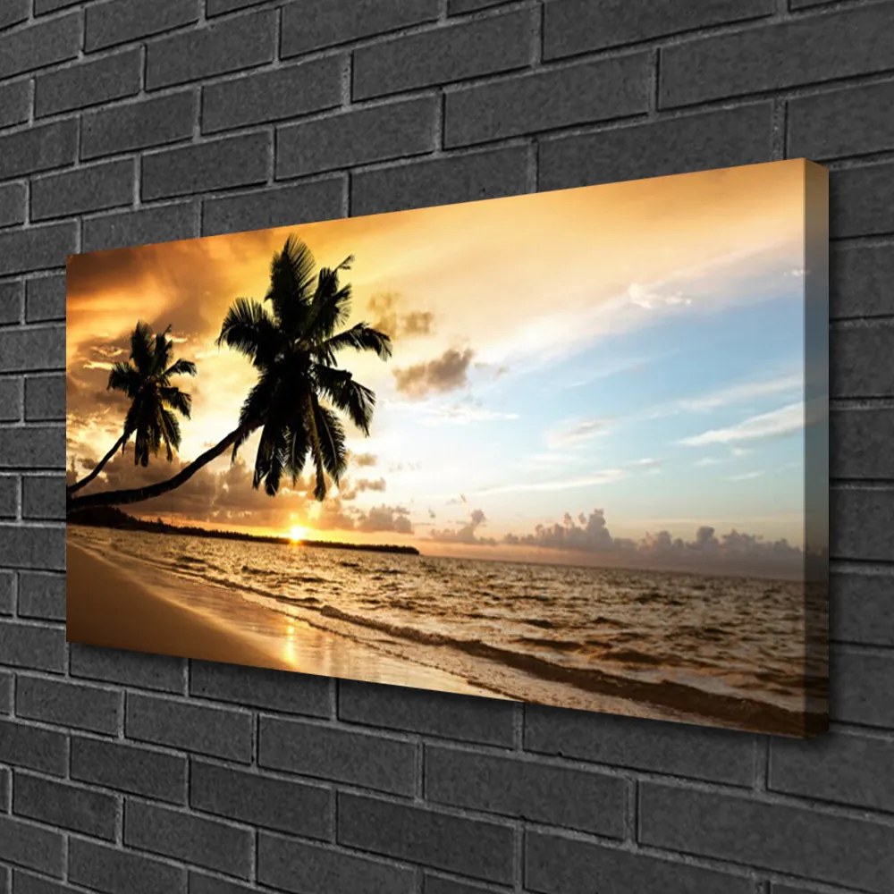 Obraz Canvas Palma stromy pláž krajina 140x70 cm