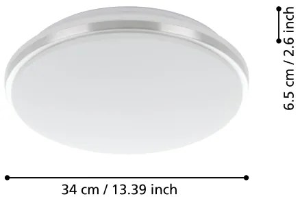 Eglo 900365 - LED Kúpeľňové stropné svietidlo PINETTO LED/15,6W/230V IP44 chróm