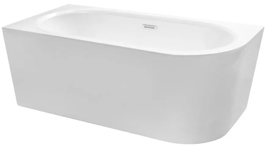 Voľne stojaca vaňa nástenná Avita A-Line 160L + sifón klik-klak zlatá