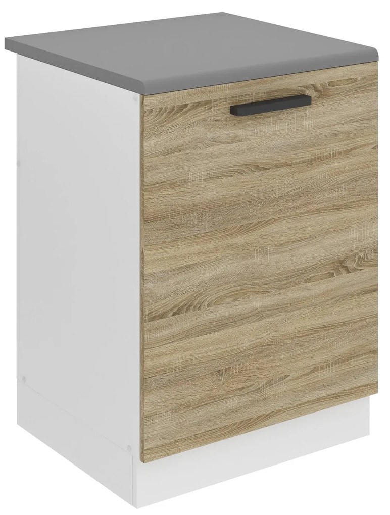 Kuchynská skrinka Belini Premium Full Version drezová 60 cm dub sonoma s pracovnou doskou