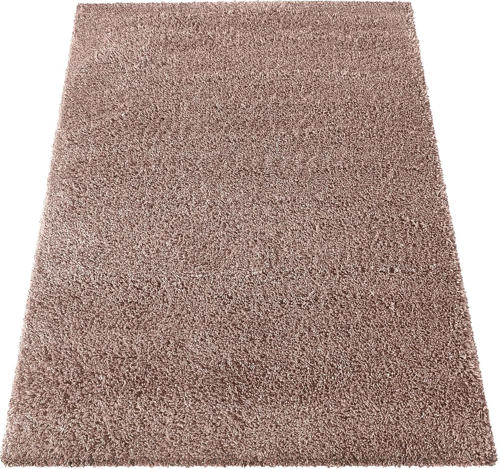 DY Ružový jednofarebný shaggy koberec Santo Rozmer: 200x290 cm