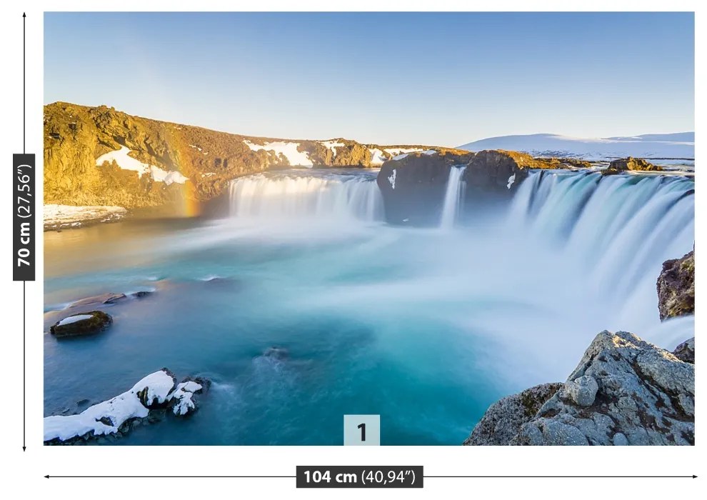 Fototapeta Vliesová Islandský vodopád 104x70 cm
