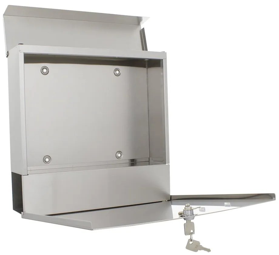 Poštová schránka KENSINGTON inox, 370 x 370 x 105 mm, nerez