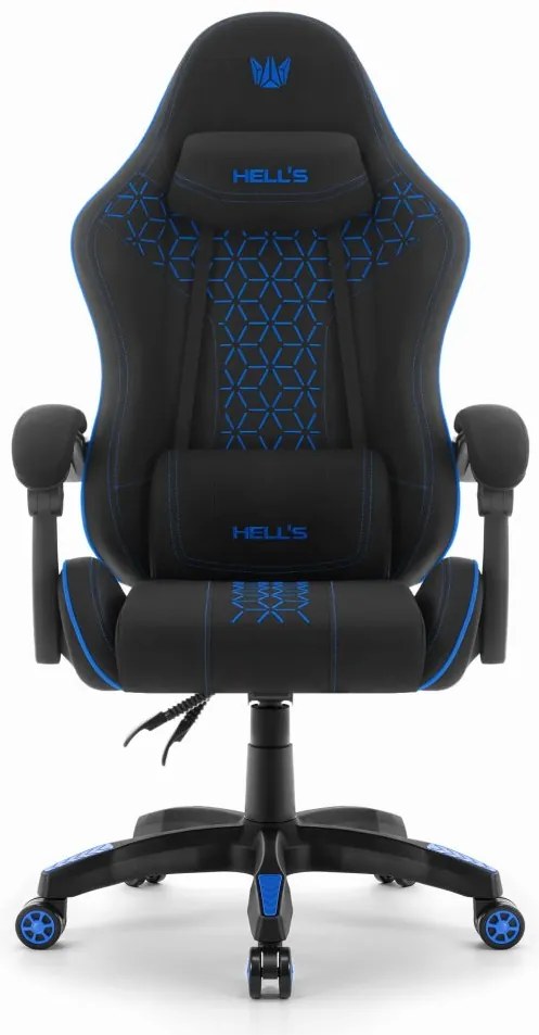 Herná stolička HC-1008 2.0 s ergonomickými vankúšmi - čierno-modrá