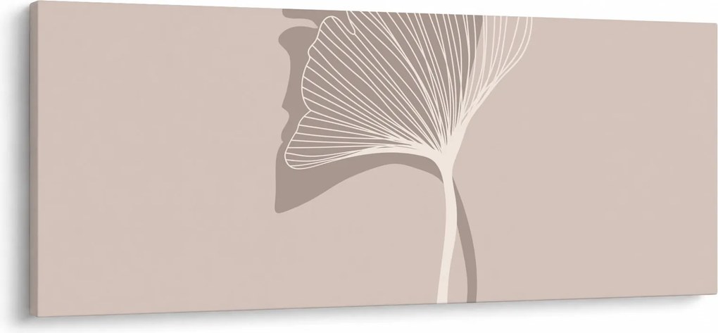 Obraz - Béžové listy N⁰4 (120x50 cm)