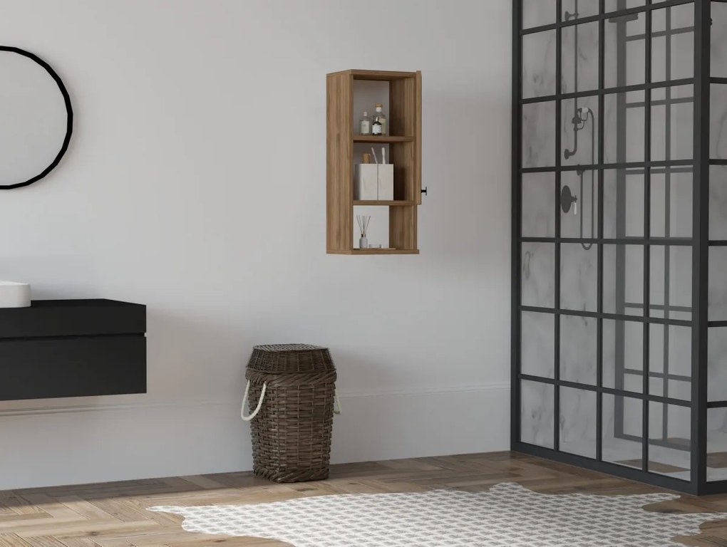 Závesná kúpeľňová skrinka Mis orech