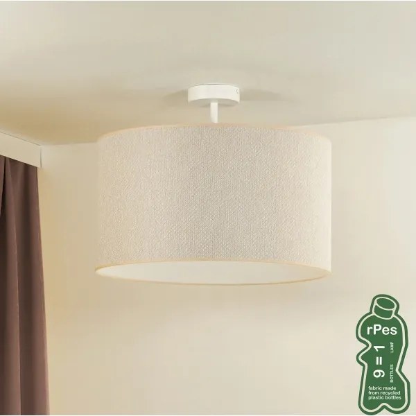 Duolla - Prisadený luster ROLLER ECO RECYCLING 1xE27/15W/230V pr. 45 cm krémová