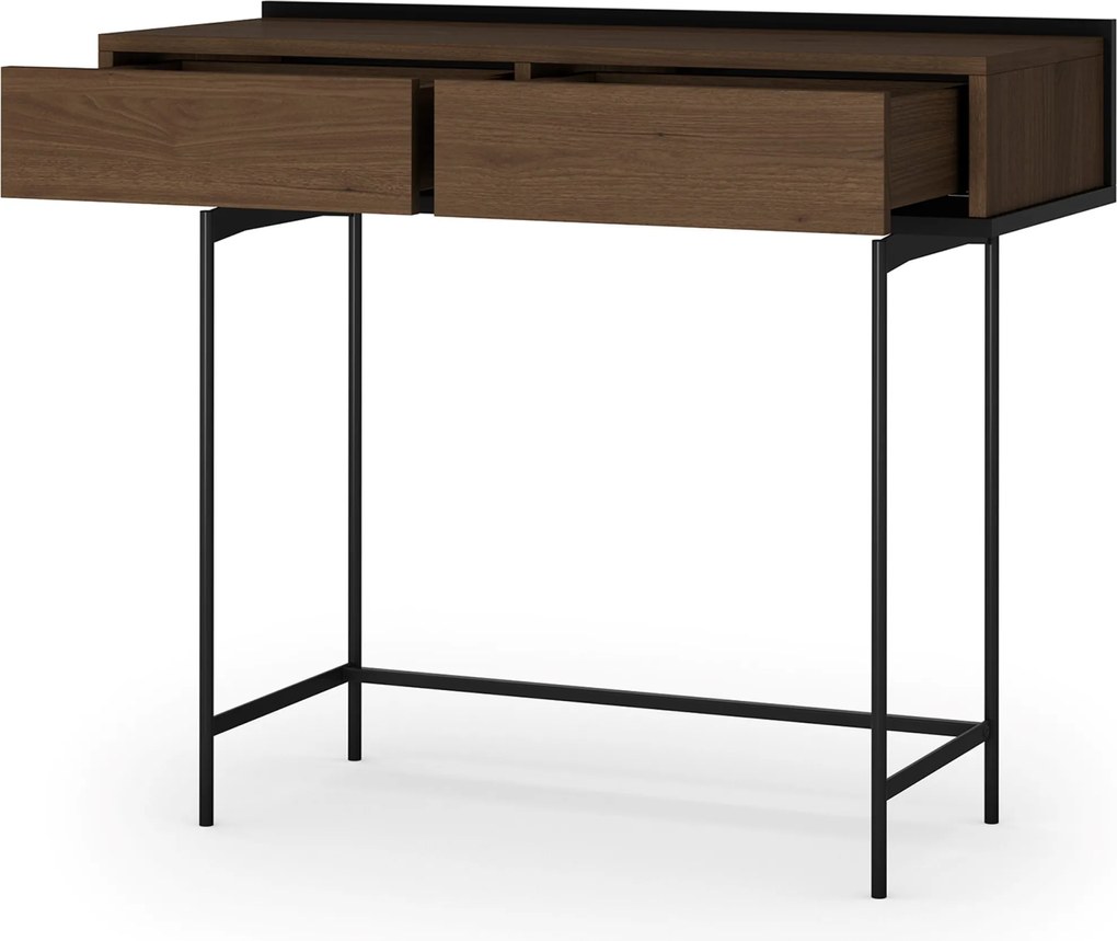 Elegantná toaletka Zenar 100 cm so zásuvkami - orech / čierna