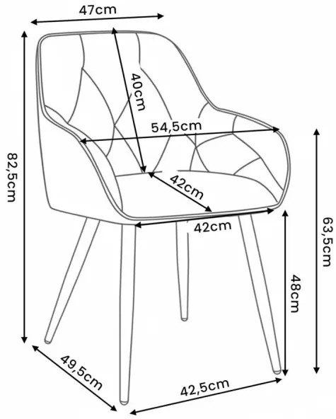 Sada dvoch jedálenských stoličiek DIAMANT zamatové, tyrkysové / čierne nohy (2 ks)