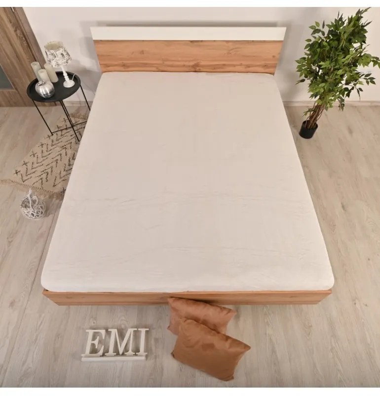 Plachta posteľná z mikroplyšu krémová EMI, Plachta 90 (100)x200