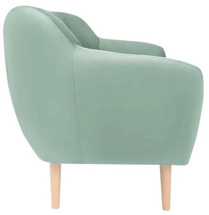Mentolovozelená zamatová pohovka Mazzini Sofas Sardaigne, 158 cm