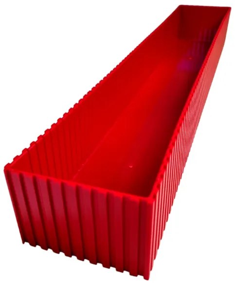 Plastová krabička na náradie 70-100x600 mm, červená